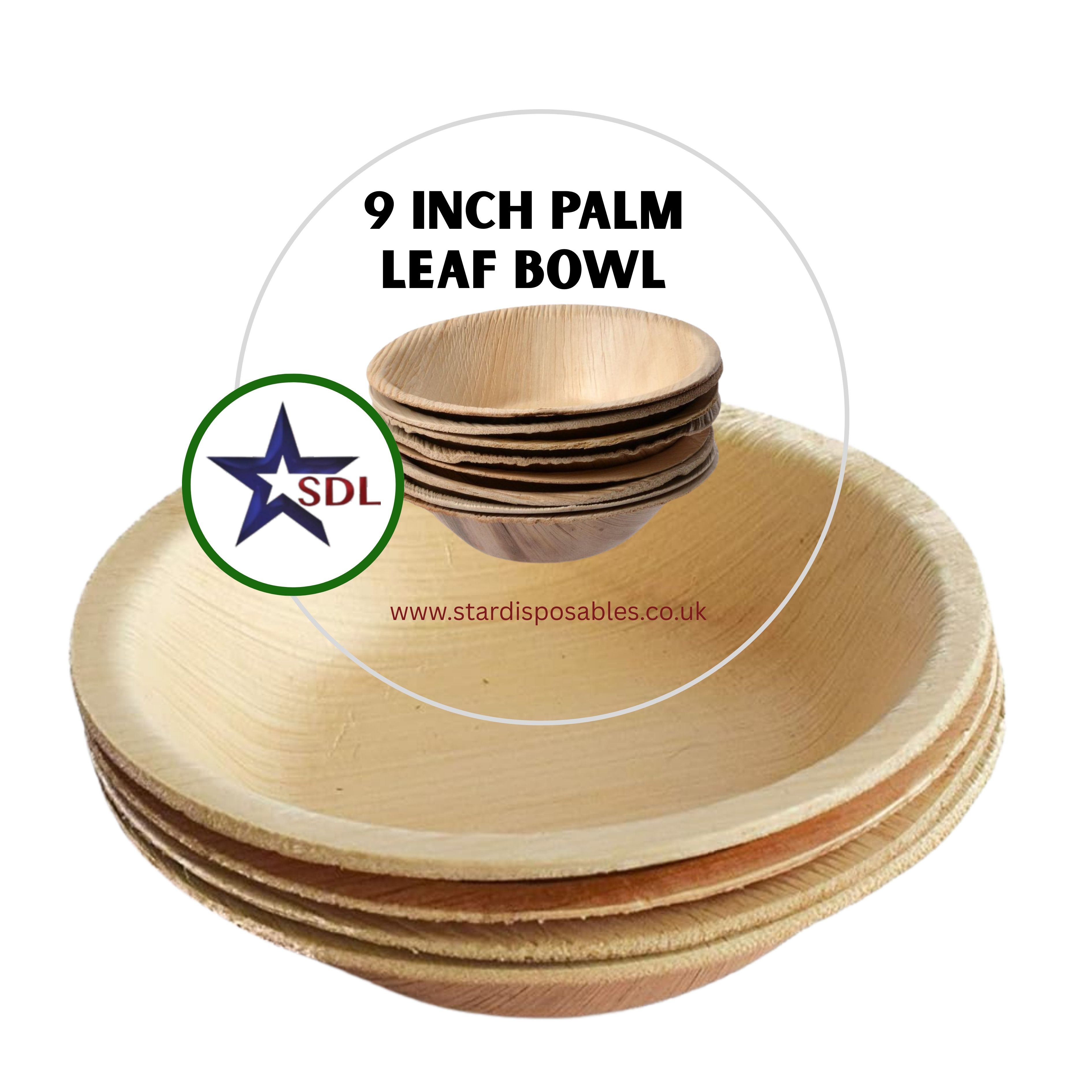 9 INCH PALM LEAF BOWL