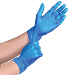 (10 x 100) BLUE VINYL MEDIUM P/F GLOVES