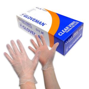 (10 x 100) CLEAR VINYL P/F GLOVES MEDIUM