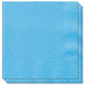 (20  X 100) 33cm 2 PLY LIGHT BLUE NAPKINS