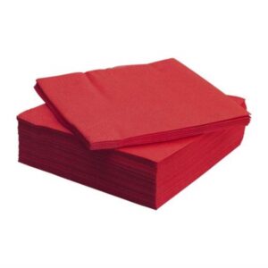 (20 X 100) 33cm 2 PLY RED NAPKINS