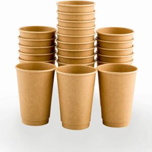 (20 X 25) 12oz DOUBLE WALL BROWN CUPS